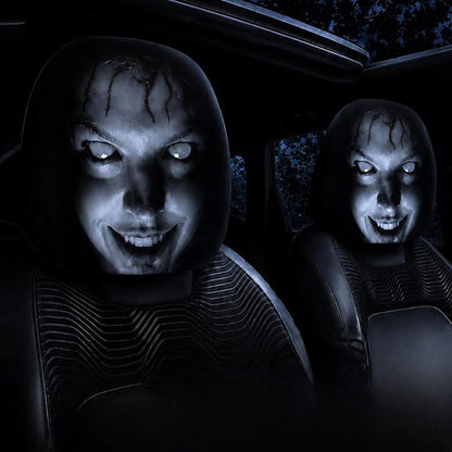 Horror Face Car Headrest Covers