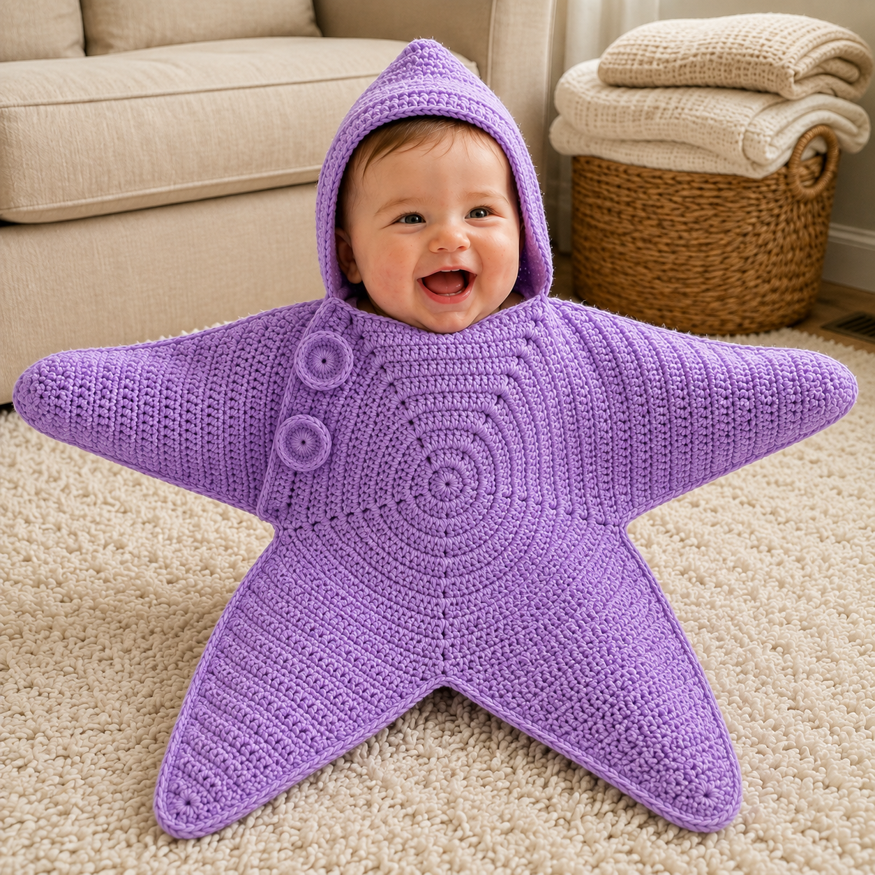 Cozy Starfish Baby Swaddle