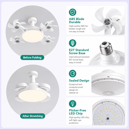 Aéro™ 4-Head Socket Fan Light