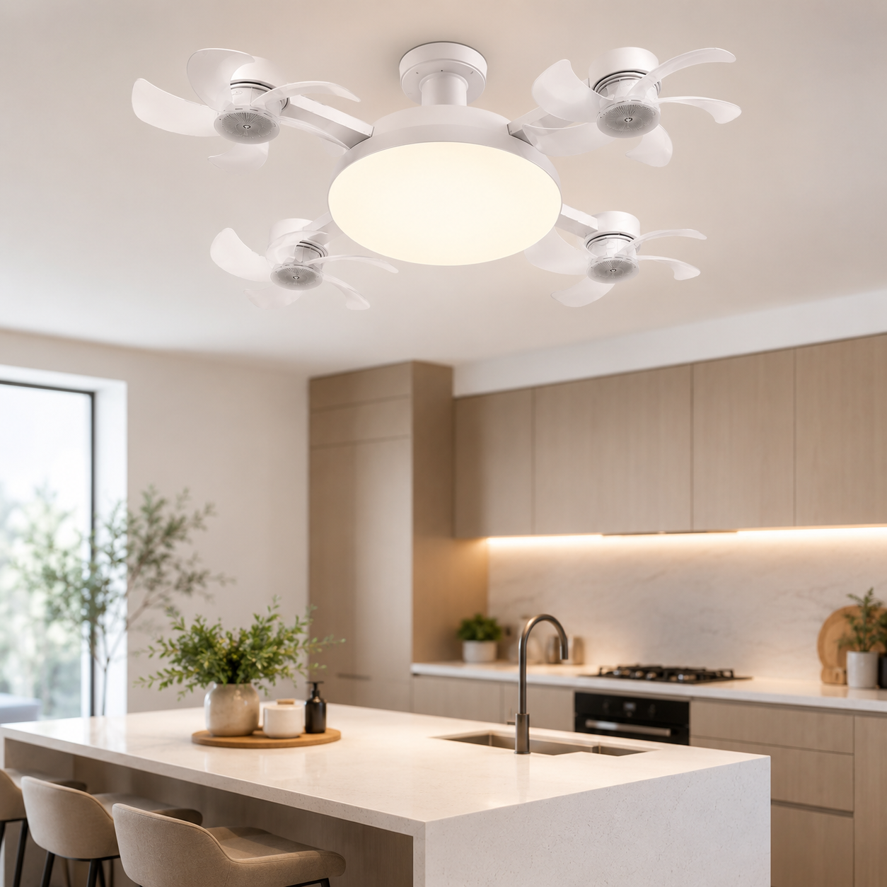 Aéro™ 4-Head Socket Fan Light