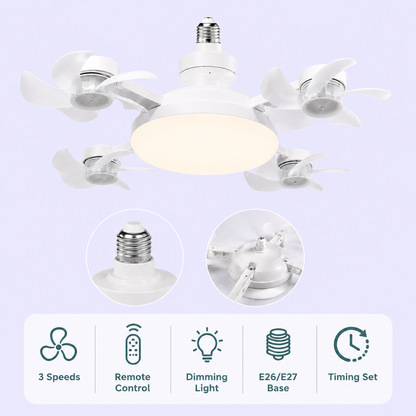 Aéro™ 4-Head Socket Fan Light
