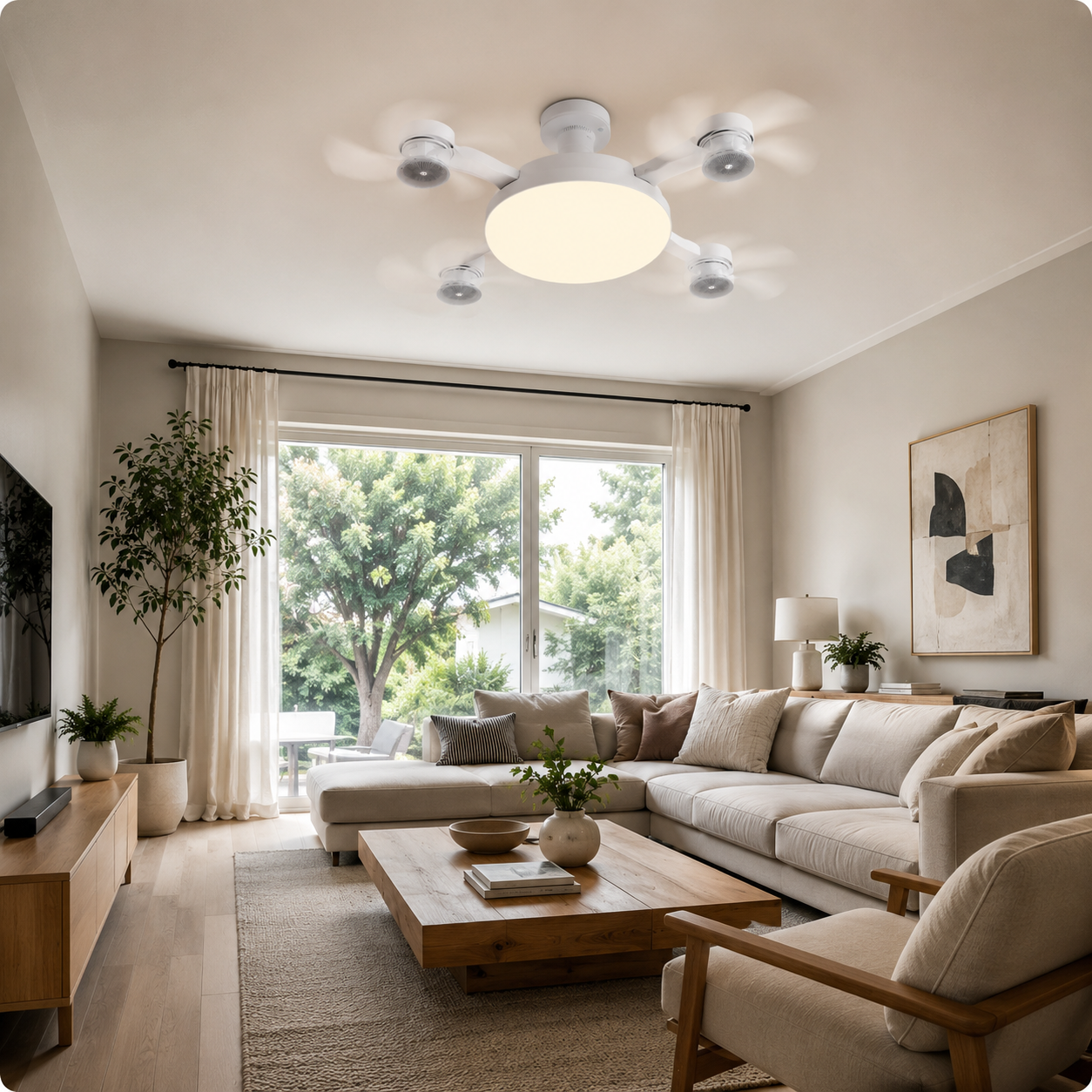 Aéro™ 4-Head Socket Fan Light