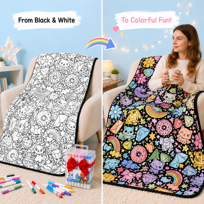 DoodleWrap™ Coloring Blanket